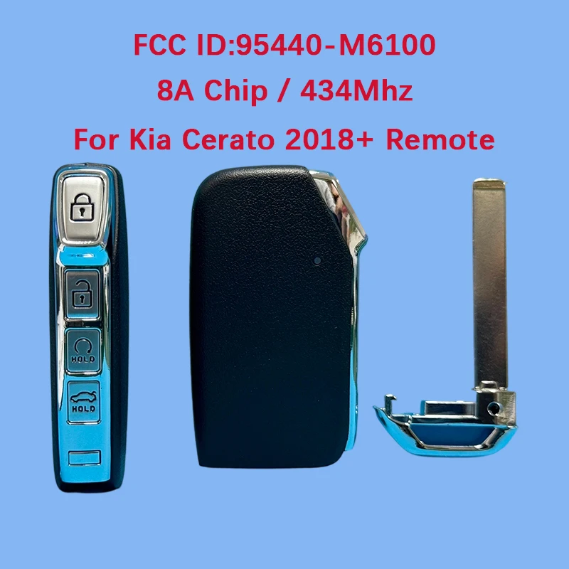 CN051262 استبدال 4 أزرار 433 ميجا هرتز FCC FE00440 95440-M6100 8A رقاقة بدون مفتاح الذهاب لكيا سيراتو مفتاح ذكي 2018 +