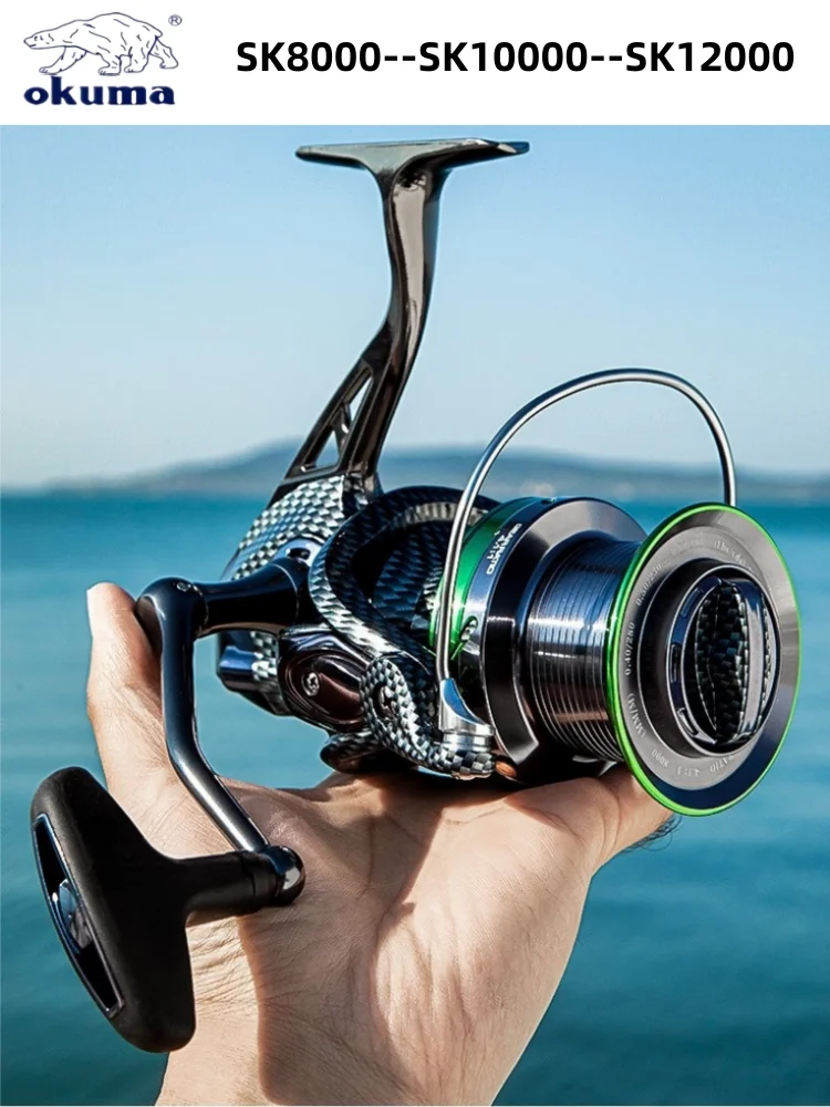Okuma Brand, 40kg/77lb Max Bremskraft, 92% Vollmetall, Große Meeres-Spinnrolle, Langlebige Salzwasser-Surfcasting-Rolle, Korrosionsbeständig – Detail 18