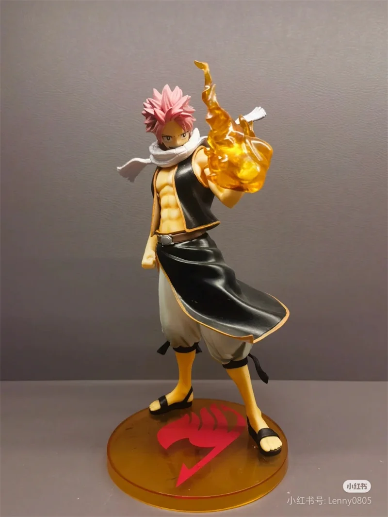 23cm Anime Fairy Tail Etherious Natsu Dragneel Replacement Hand Flame Special Effects Part Standing Model Toy Gift Action Figure