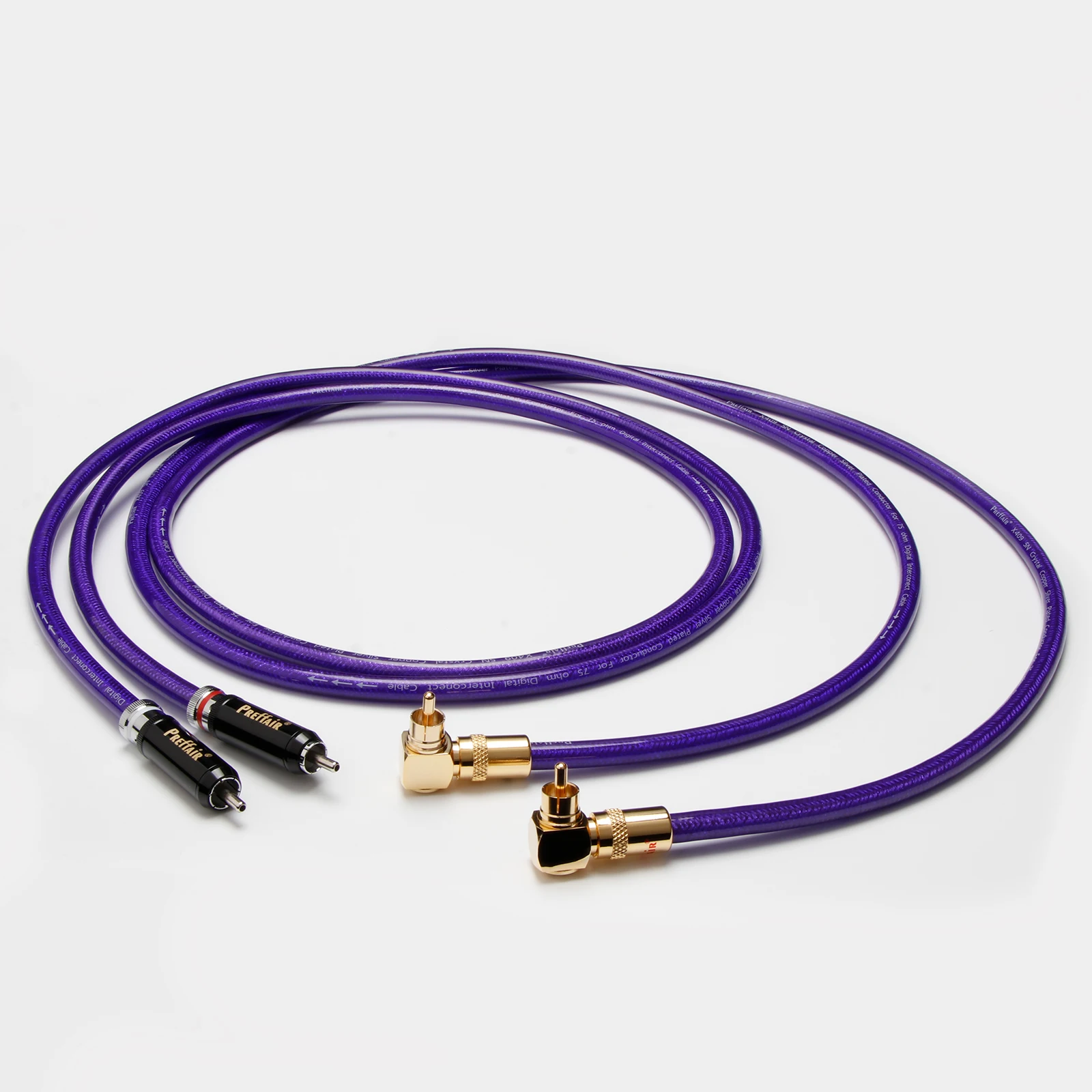 Paar RCA-Audiokabel 90 Grad Winkel-RCA-Kabel 7N OCC mit 90-Grad-RCA-Stecker für Verstärker DAC TV-Box – Detail 5