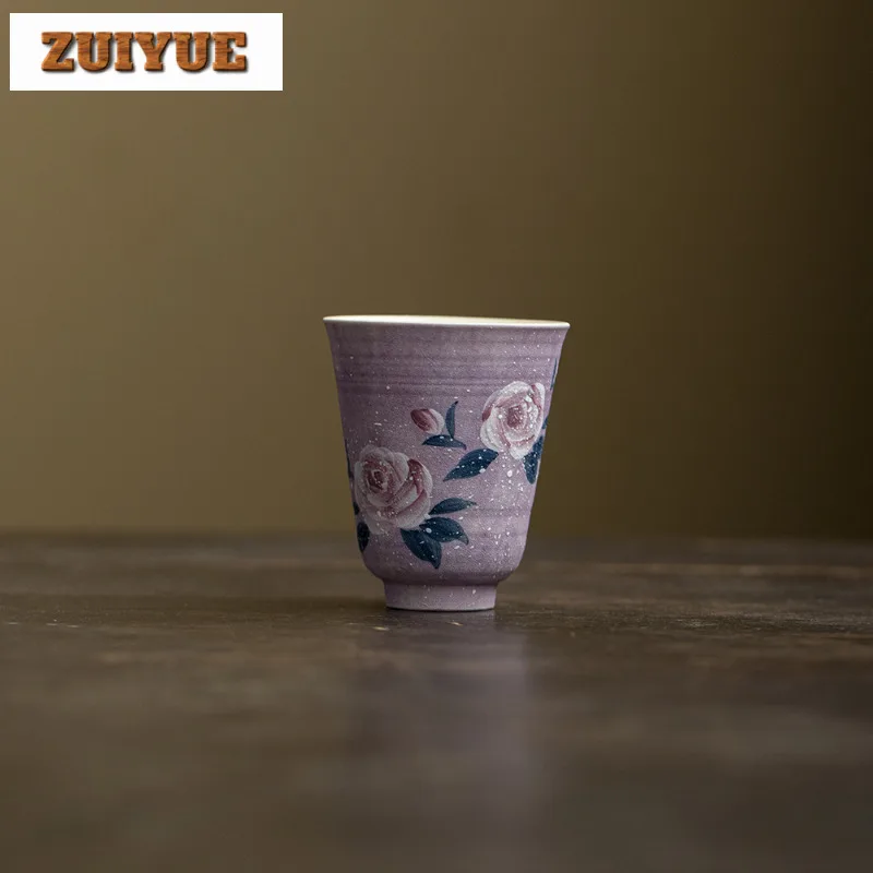 

70 мл ручная роспись Моне Роза чайная чашка винтажная чайная чаша чайная пара чайная дегустационная чашка для медитации Чашки Chazhan Master посуда поставки