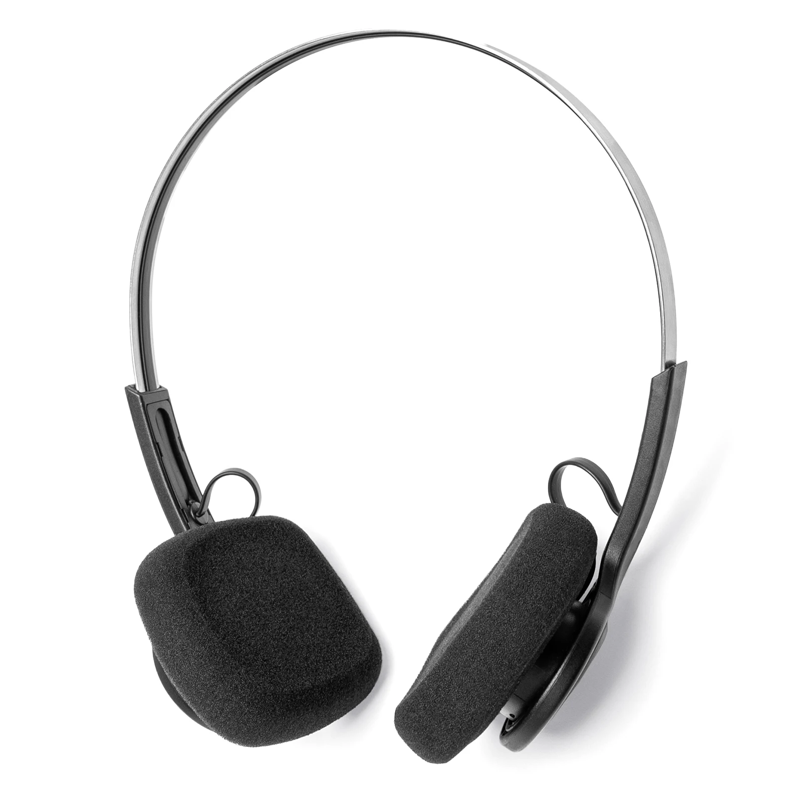 وسائد أذن مربعة من الإسفنج، وسائد أذن من الإسفنج عالي الكثافة لسماعات JLAB Rewind، Rewind 2 اللاسلكية الرجعية - أسود