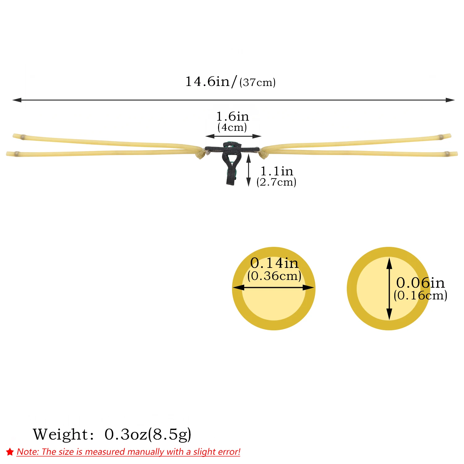 T-Shaped Magnetic Rubber Band Compatible With G5 Slingshot, Hunting Slingshot Rubber Band, Outdoor Shooting Accessories.