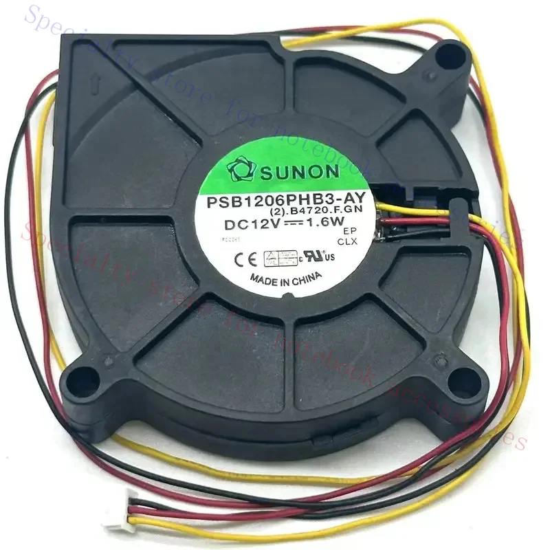 AAA+ SUNON PSB1206PHB3-AY (2).B4720.F.GN DC 12V 60x60x15mm 3-Wire Server Cooling Fan