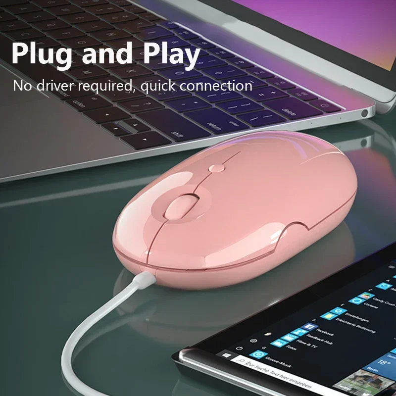 Ergonomic Gaming Mouse USB Wired Computer Mouse Gamer Optical Mice Magic Silent Mause For PC Gamer Laptop Pink Girl Gift Office