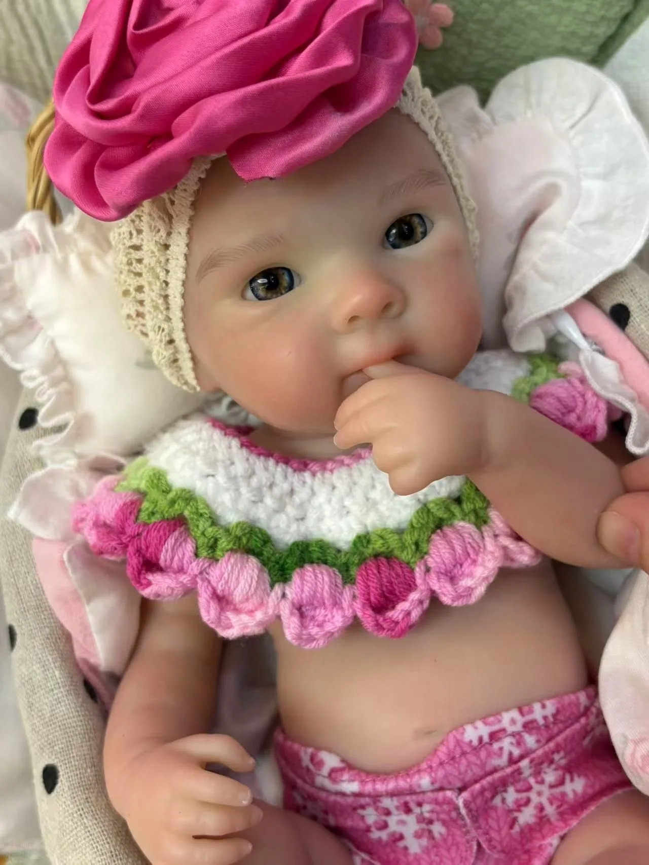 Aizwa1 13インチ ベティ シリコン製 女の子 手作り ソフトタッチ ベベ リボーンドール 子供向け 誕生日プレゼント