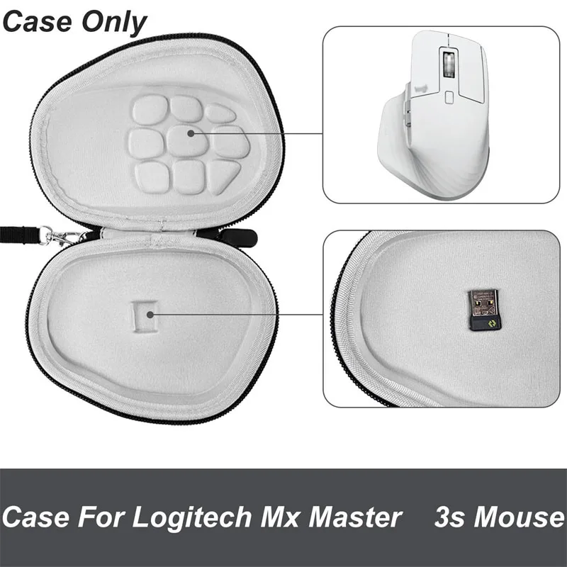 For Logitech Mx Master 3s Mouse Storage Case Shockproof Dustproof Portable Mouse Protective Box Compatible Accessories