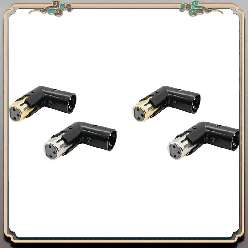 

A46M-4PCS Аудио адаптер 3-контактный угловой адаптер XLR Регулируемый прямоугольный адаптер XLR «папа-мама» (адаптер XLR 90 градусов)