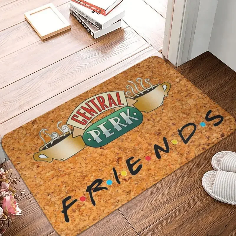 Funny Friends TV Show Front Door Mat Anti-Slip Waterproof Central Perk Cafe Comic Doormat Kitchen Balcony Entrance Rug Carpet