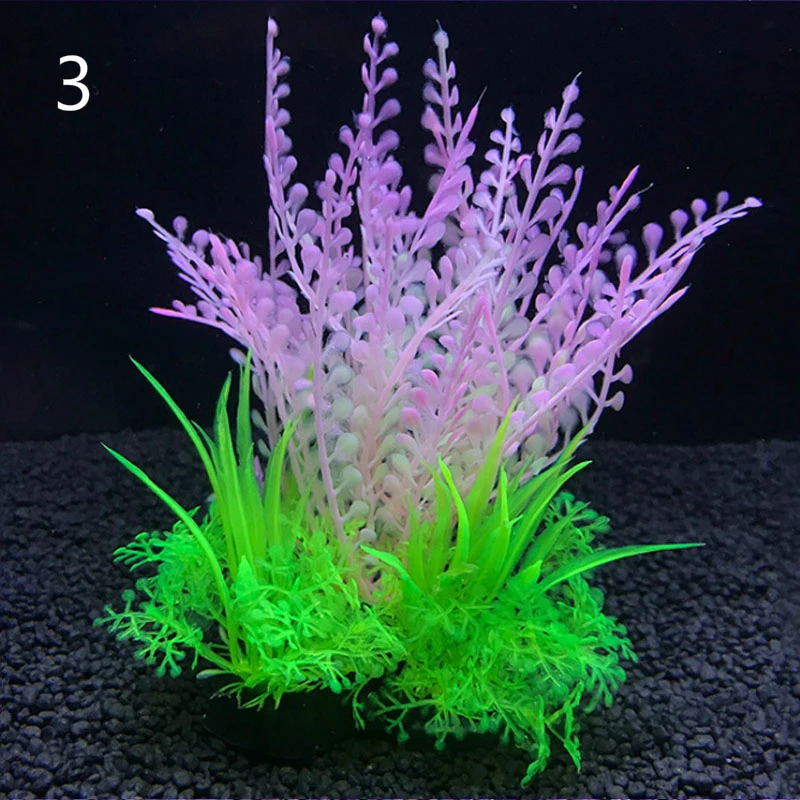 

Beautiful Artificial Aquarium Decor Plants Water Plastic Ornament Aquatic Plant Fish Tank Grass Decoration Accessories 12 Kinds