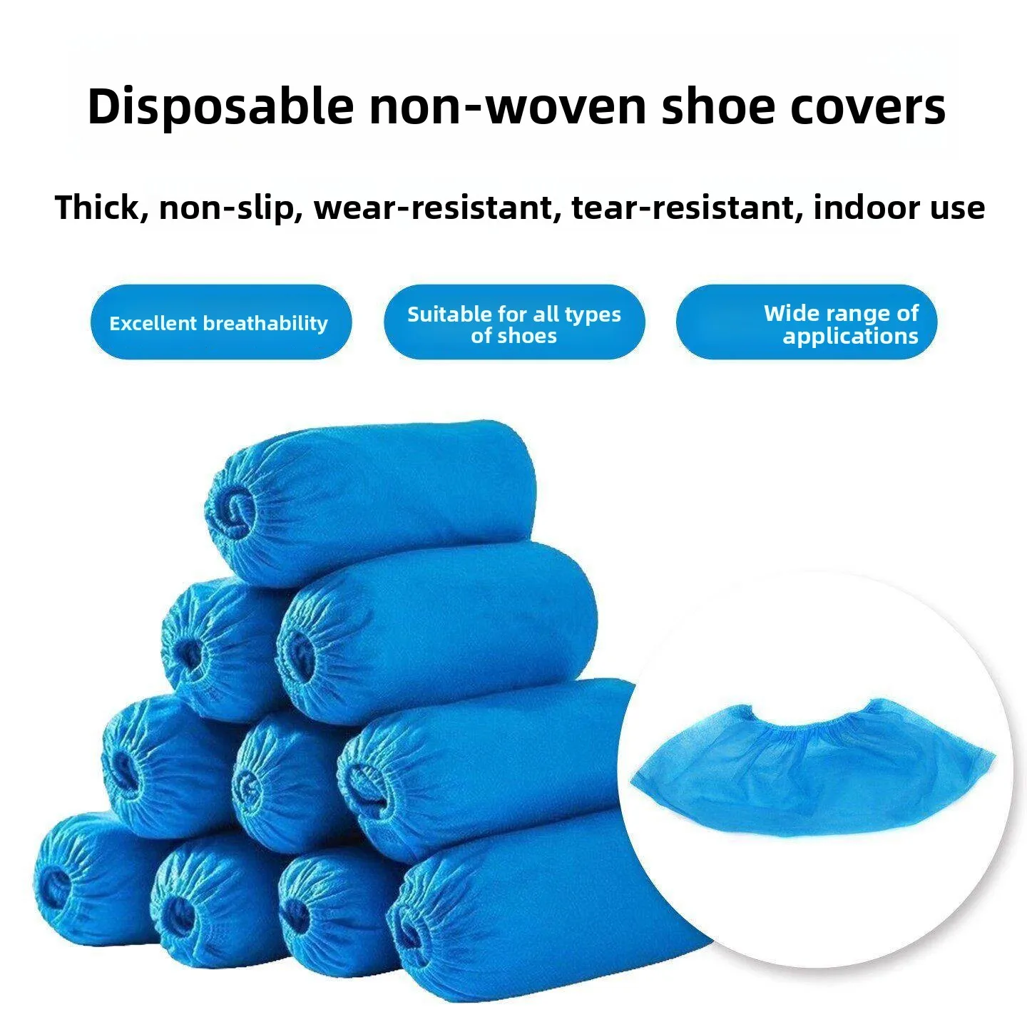 Disposable Shoe Covers Non-Woven Thickened Indoor Home Use Student Computer Room Dustproof Shoe Covers for Indoor Use