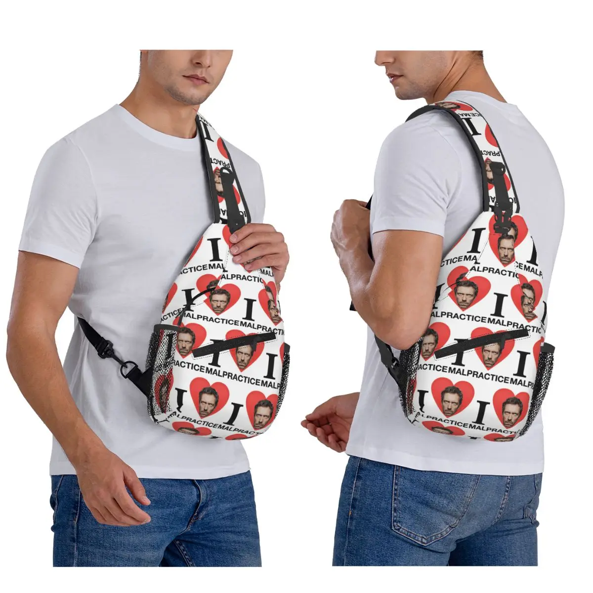 House MD Malpractice Enthusiast Merch Chest Bag Men Sling Crossbody Backpack Chest Bag Traveling Hiking Daypack Shoulder Bag