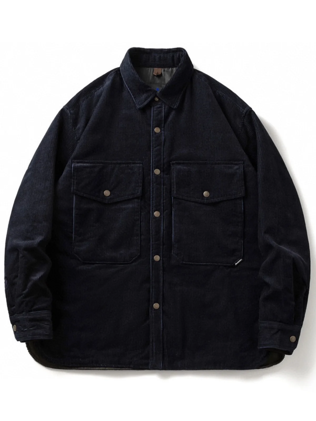 

Retro Japanese Sle Pure Cotton Corduroy Long Sve irt Men's Double ket Workwear Jaet Loose Fit Vintage Sle