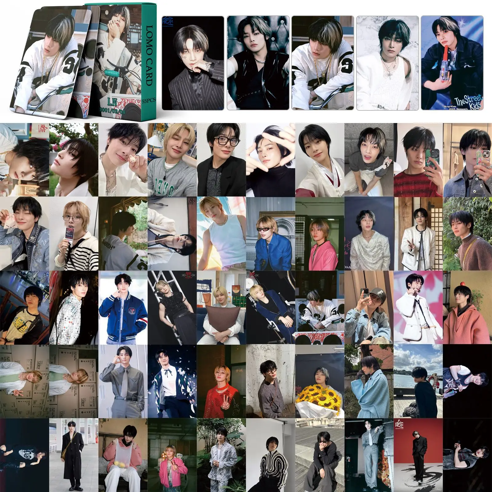 55Pcs/Set Kpop New Album (HOP) Photocard I.N Postcard Star Card Album Card Fan Collection Lomo Cards