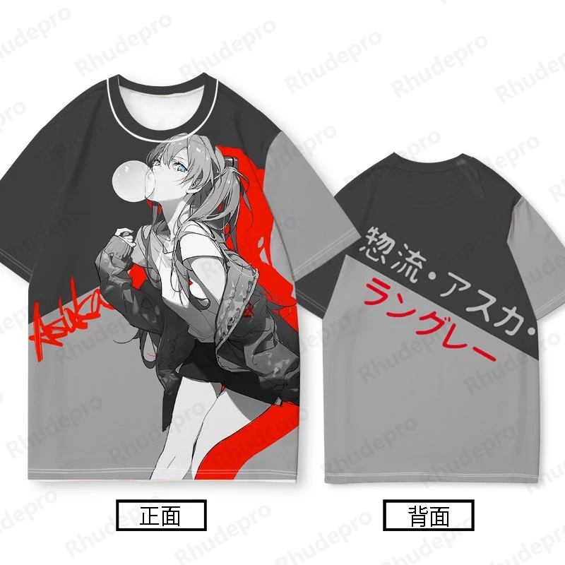 2024 New Century Evangelion Tide Brand Short Sleeve T-shirt Eva Twill Surrounding Base Shirt Two Yuan Youth Clothes