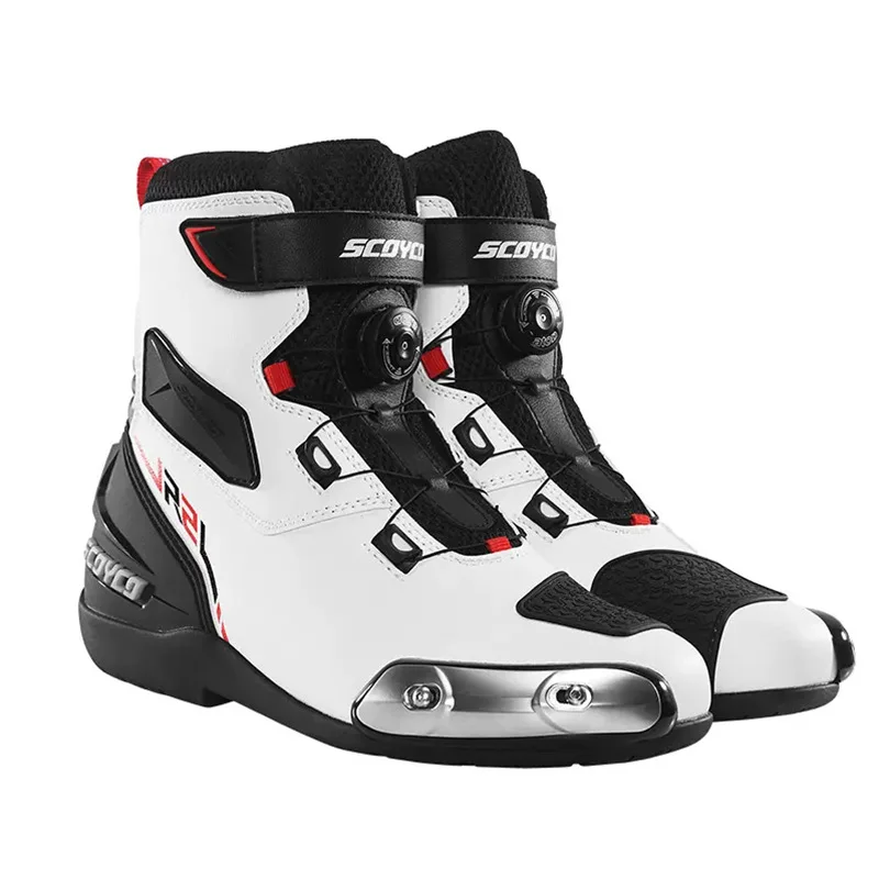 Road Racing Shoes Scoyco R2 Motorcycle Riding Boots Locomotive Drop Shoes Knight Competition Men's Four Seasons  botas para moto