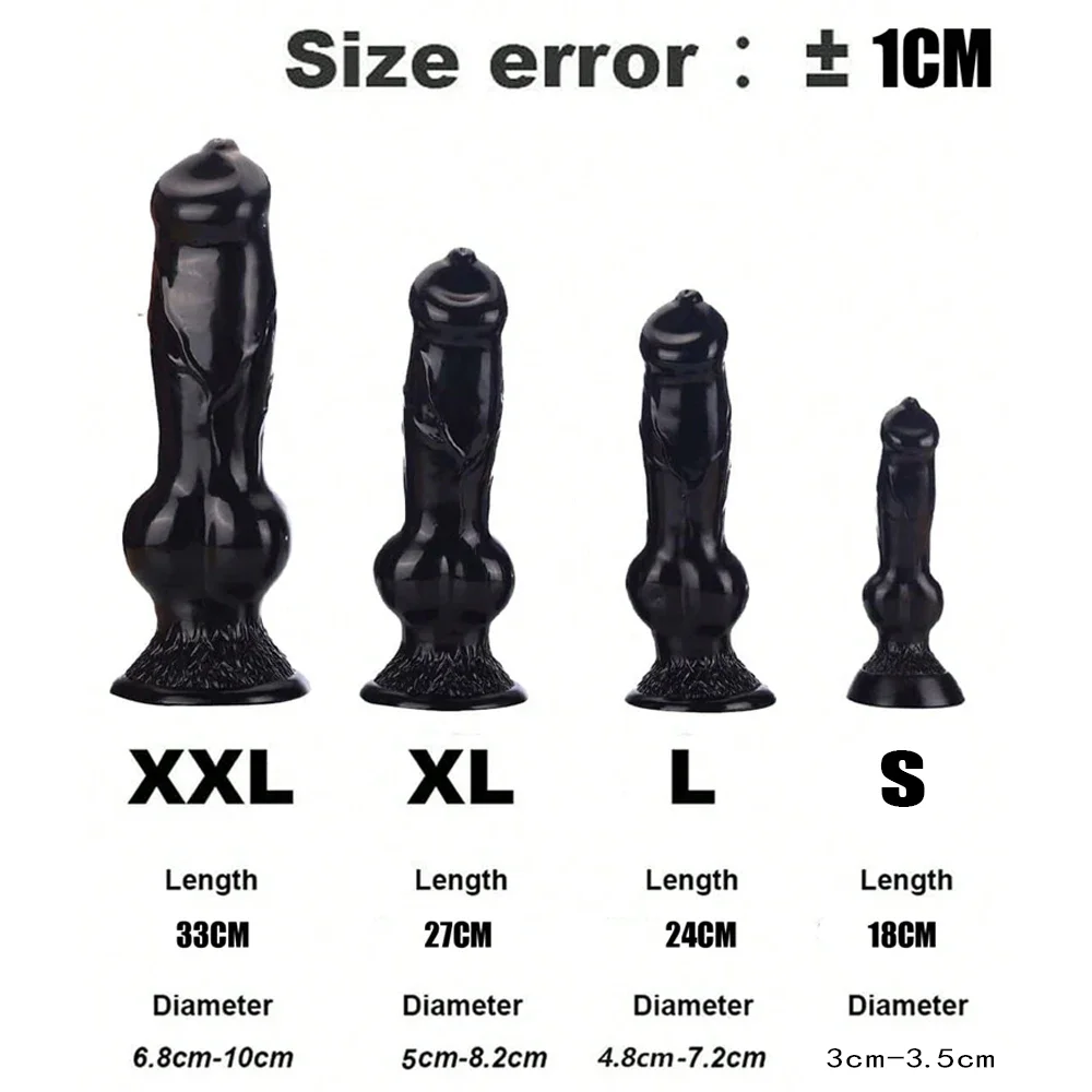 Huge Dildo Animal/Dog Dildo Realistic Penis with Suction Cup Big Butt Plug Giant Monster Cock Dick Adults Supplies for Men Women view 4