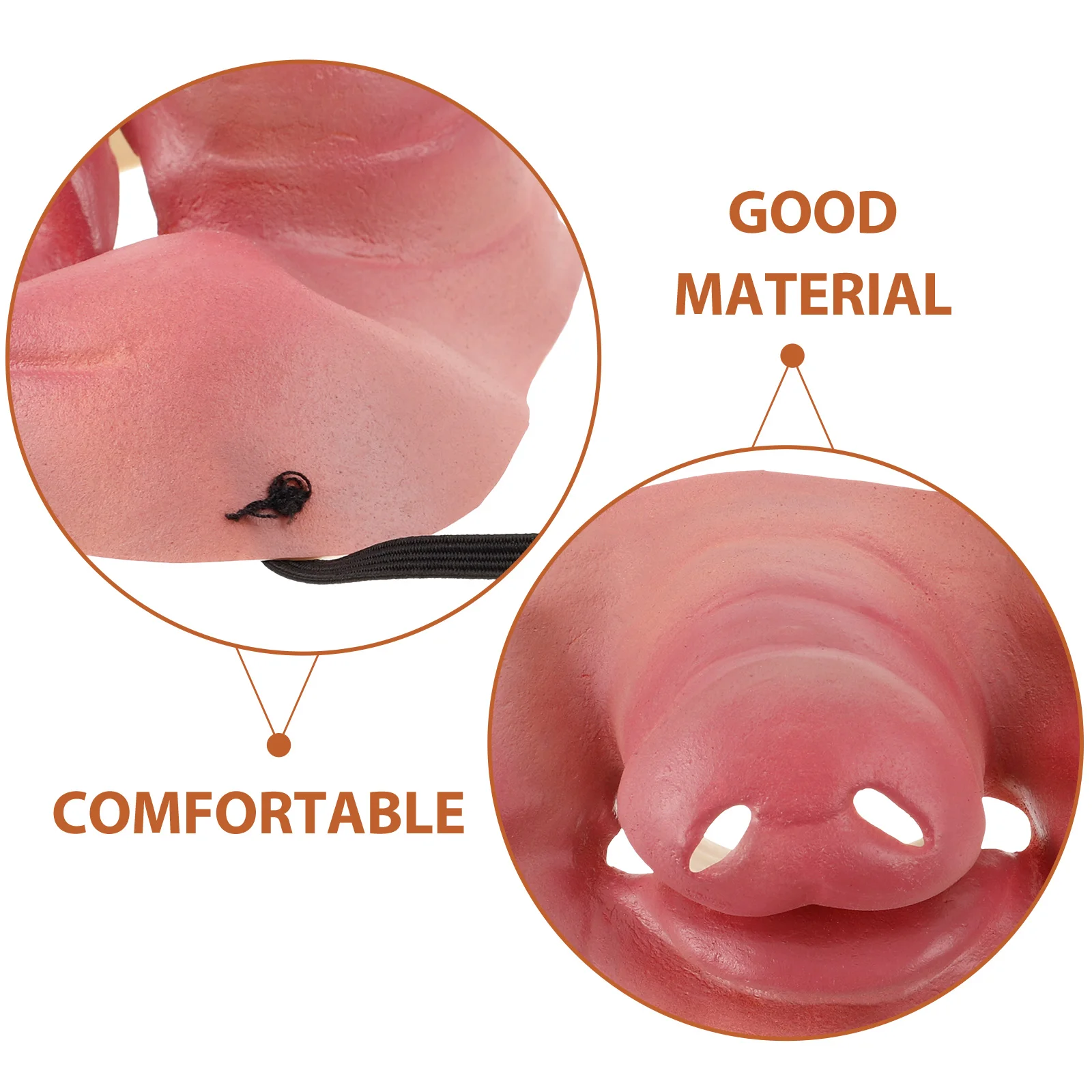 หน้ากากหุ้มจมูกแบบหมู ครึ่งหน้า ทำจากยางลาเท็กซ์ อุปกรณ์เสริมสำหรับชุดไดโนเสาร์ ของตกแต่งงานปาร์ตี้ฮาโลวีน คอสเพลย์ เกมส์ ของตกแต่ง