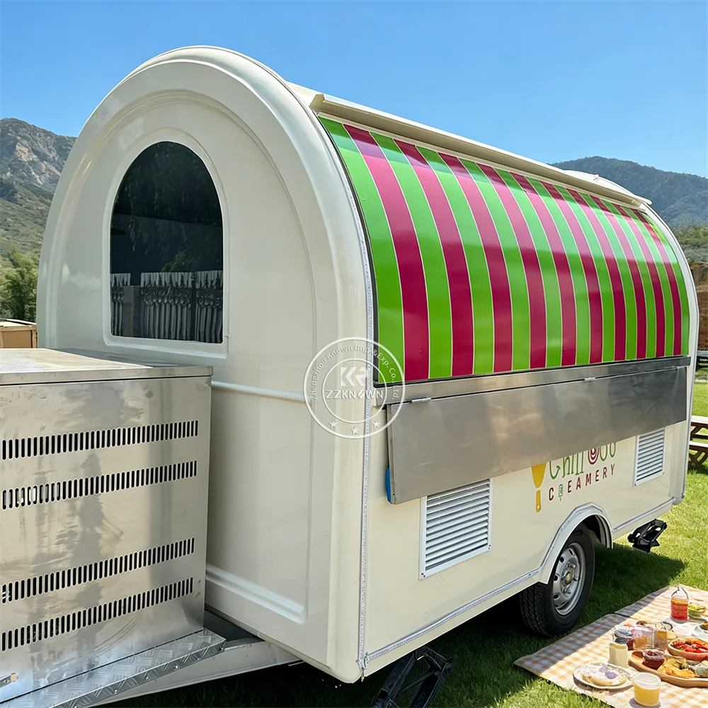 Commercial Burger Food Trailer Custom BBQ Chicken Fries Snack Truck Luxury Burger Food Truck With Kitchen Setup