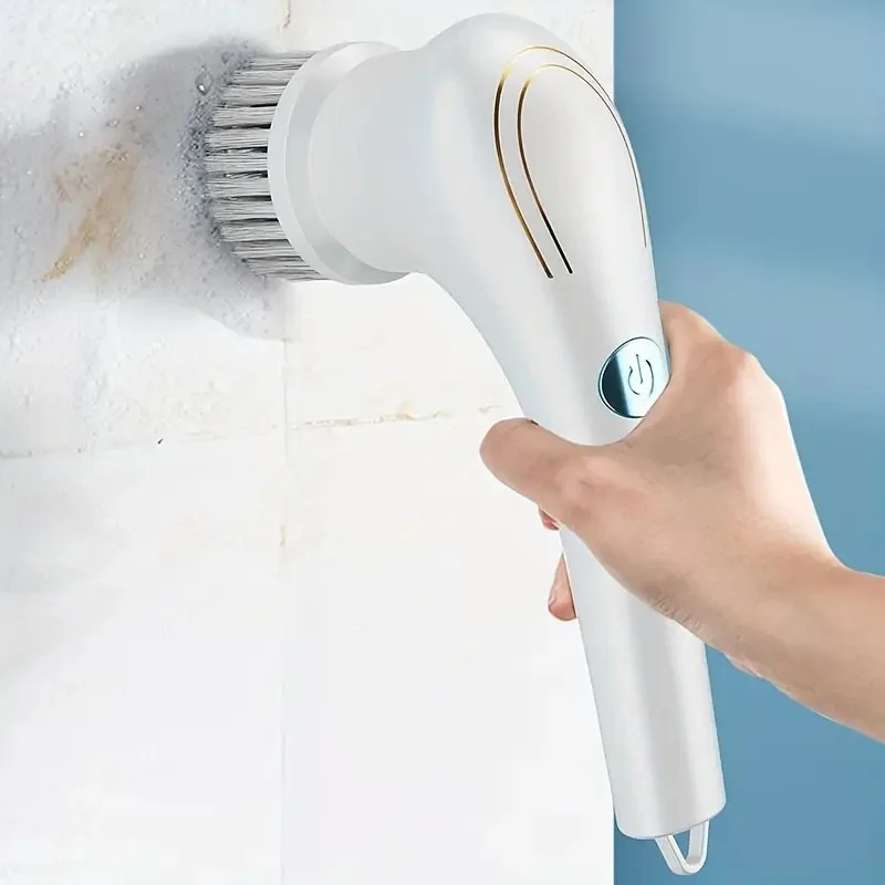 

5-Head Rechargeable Cordless Electric Scrubber – Effortless Deep Cleaning for Bathrooms, Kitchens, Tiles, Floors, Bathtubs, Gr
