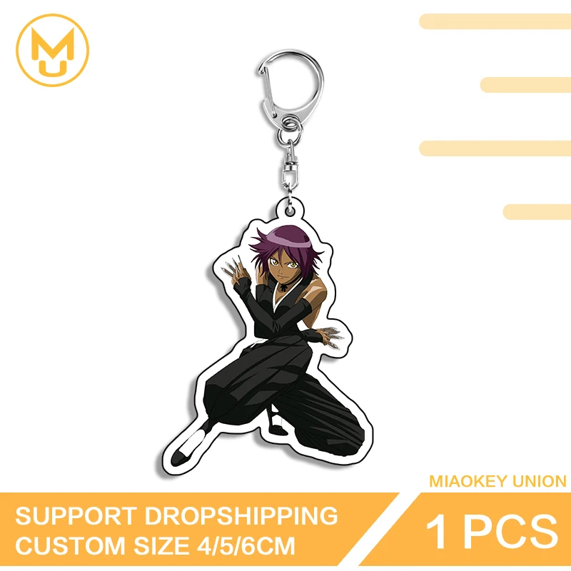 Seductive Ninja Shihouin Yoruichi Key Chains Lightweight Exclusive Design Customized Props Beautiful Fashion Accessories