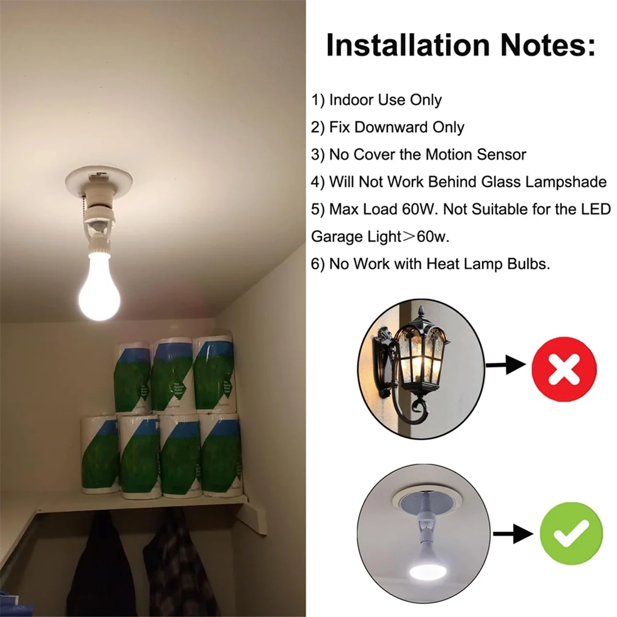 AT59 E27 PIR Smart Motion Sensor Light Switch Detector Base Lamp Holder Time Delay Adjust Control Bulb Socket