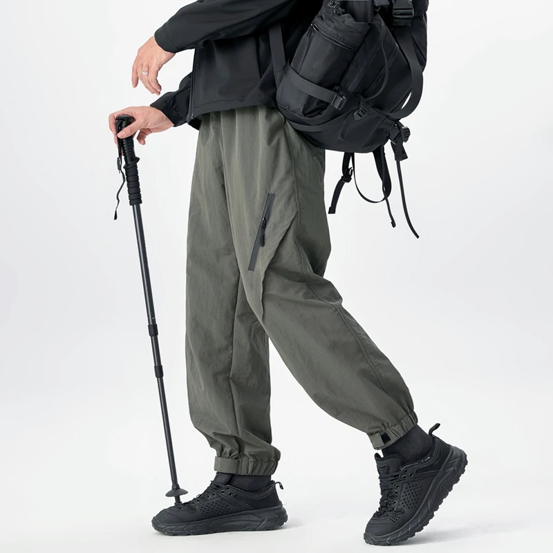 Summer Waterproof Assault Pants for Men Loose Fitting Foot Binding Breathable Quick Drying Casual Spring Summer Autumn Three Sea