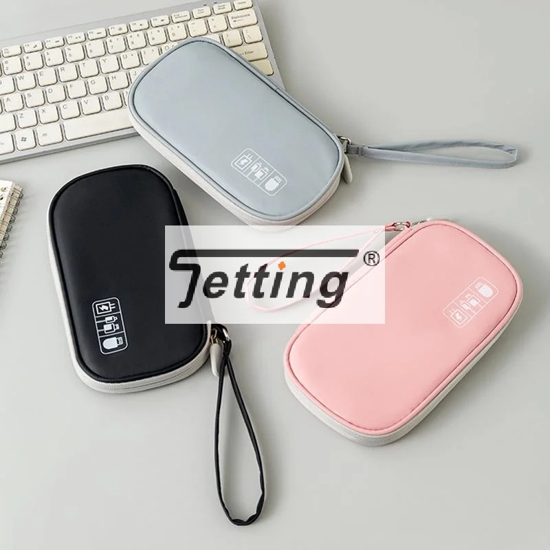 Travel Electronics Storage Organizer Pouch Shock Absorbing Design for Power Bank Mobile USB Accessories