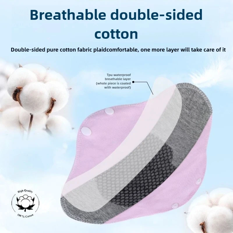 5PCS Reusable Cotton Period Panties Washable Leak Proof Incontinence Underwear Feminine Hygiene Briefs - view 4