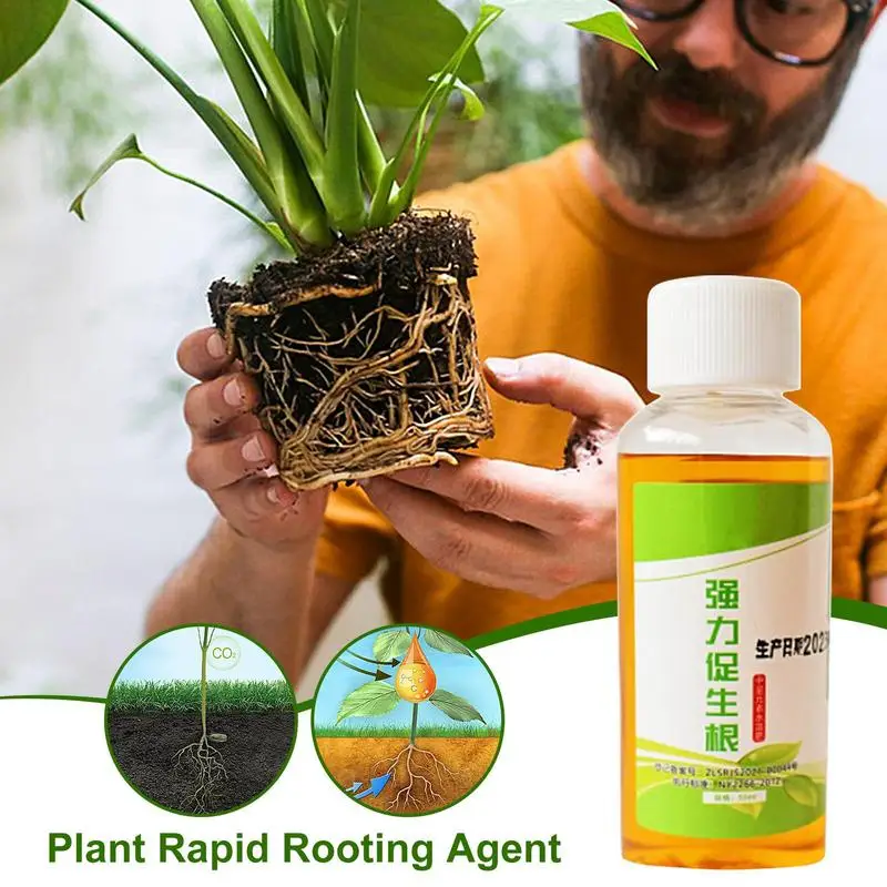 

Root Stimulator for Plant Cuttings Rooting Agent 50ml Organic Liquid Tree Root Stimulator for Transplants Vegetable Root Growth