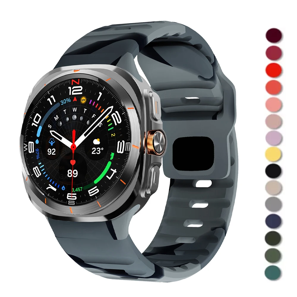 Für Samsung Galaxy Watch Ultra Armband 47 mm Zubehör Armband Sport Silikon Correa Armband Galaxy Watch 7 Ultra Band 47 mm