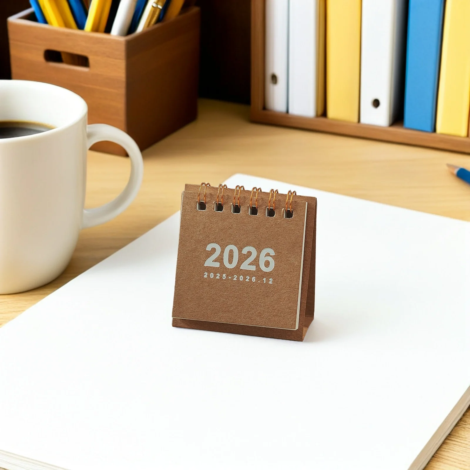 

5Pcs Mini Desktop Calendar 2026 Month by Month Flip Planner Small Size Vivid Colors for Desk Decoration Mini Calendars