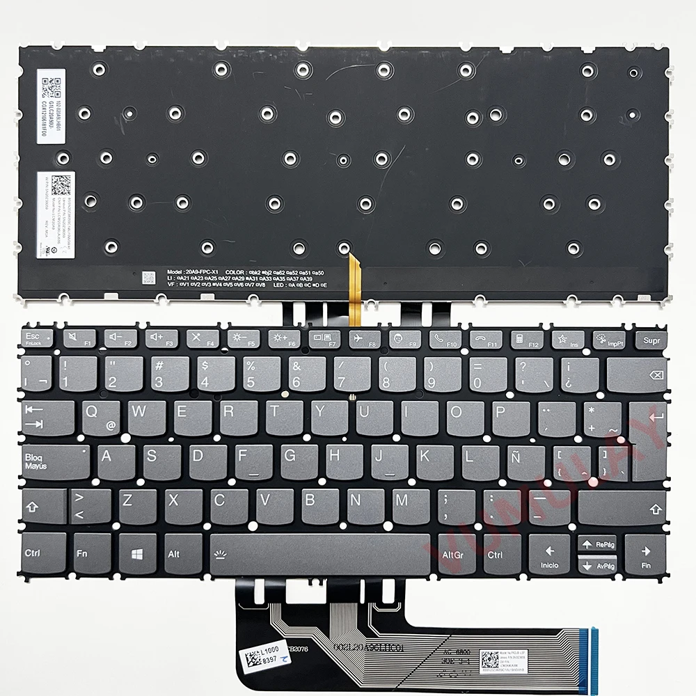 SP/Latin Backlit Keyboard for Lenovo Thinkbook K3 ACN,13s G2 ARE,13s G2 ITL,13X ITG,Yoga 13sACN,Pro13sITL PR2UB-LSP SN20Z38059