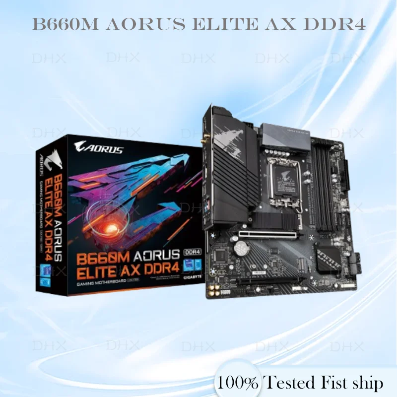 DDR4 Micro ATX B660 Mainboard For B660M AORUS ELITE AX DDR4 Motherboard 128GB HDMI DP LGA 1700 100% Tested Fully Work DH