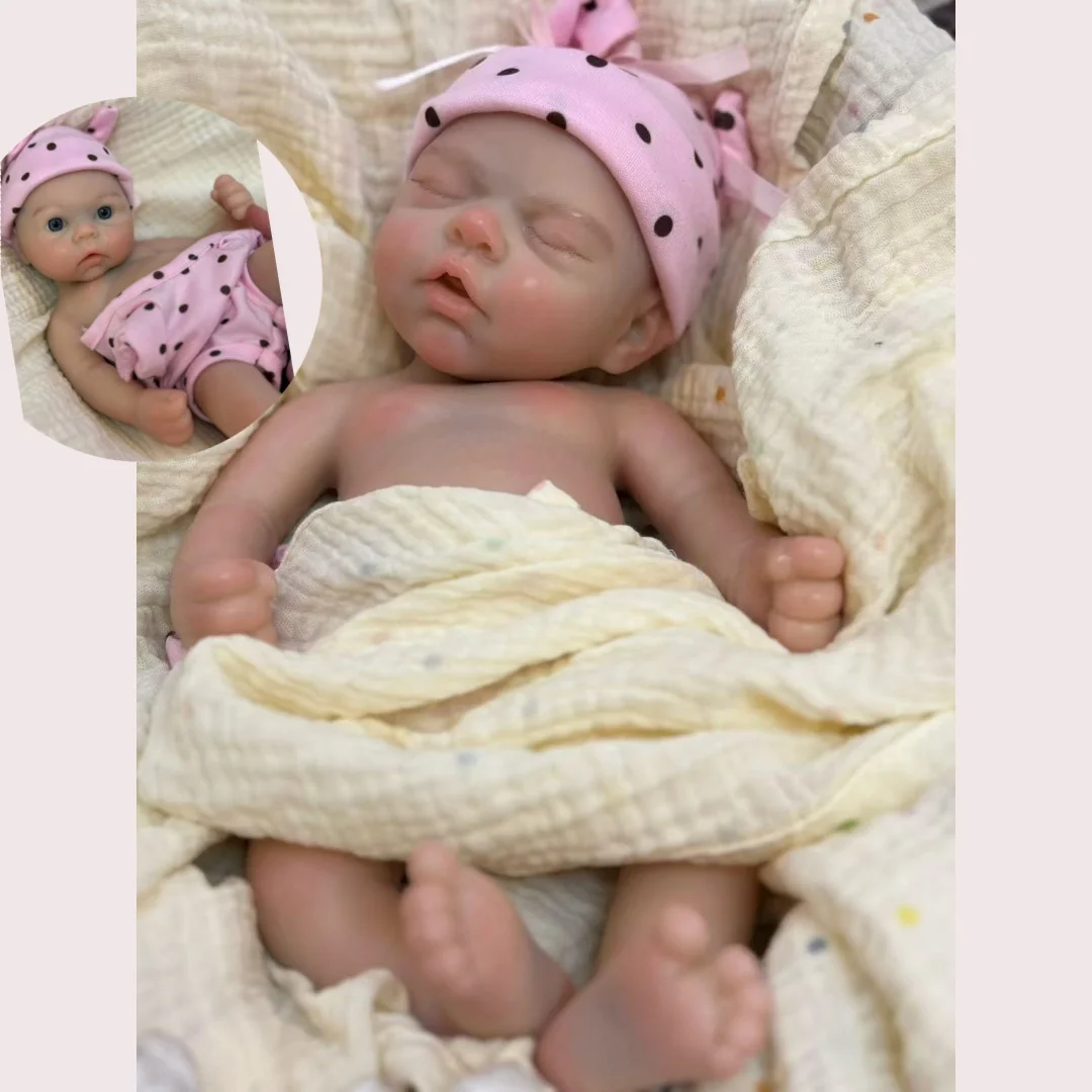 

2 стиля/13 дюймов, моющаяся однотонная силиконовая кукла с открытым ртом и мягким ощущением на ощупь, реалистичная силиконовая кукла для новорожденных Handamde