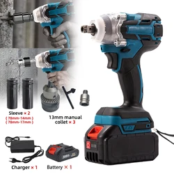 320N.M Torque Electric Impact Wrench Professional Impact Screwdriver Cordless Wireless Electric Drill Impact Gun With Battery