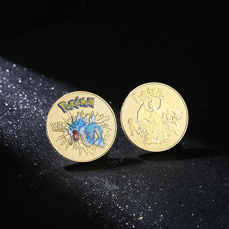 Pokemon Anime Vergoldete Gedenkmünze Pikachu Charizard Mewtwo Goldmünze Spielesammlung Pokemon Geburtstagsgeschenke