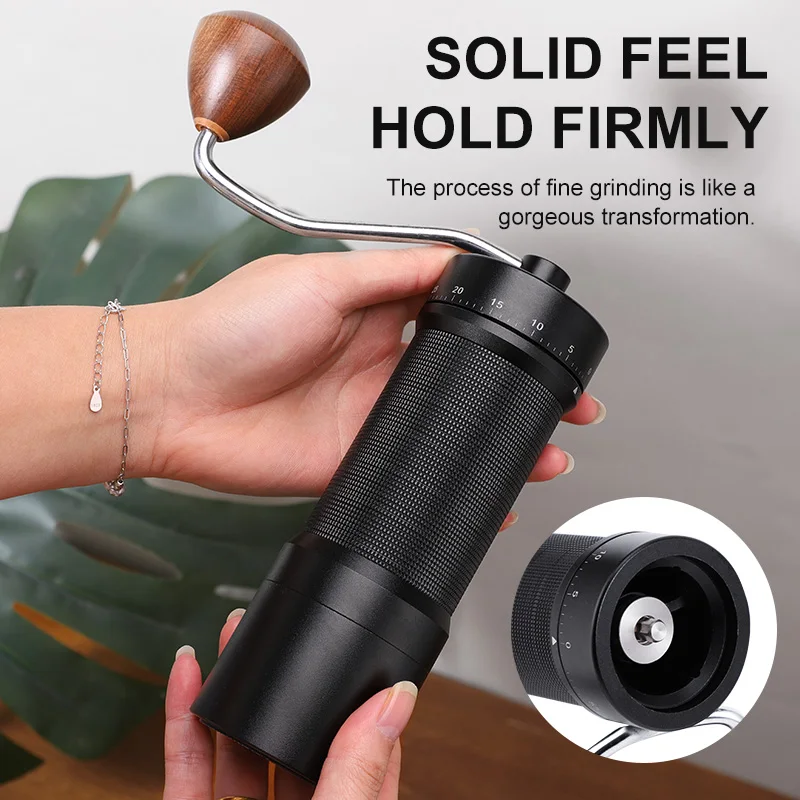 Magnetic Manual Hand Coffee Grinder with 60 Levels of Adjustment ,Stainless Steel Conical 48MM Burr with 35g Capacity view 4