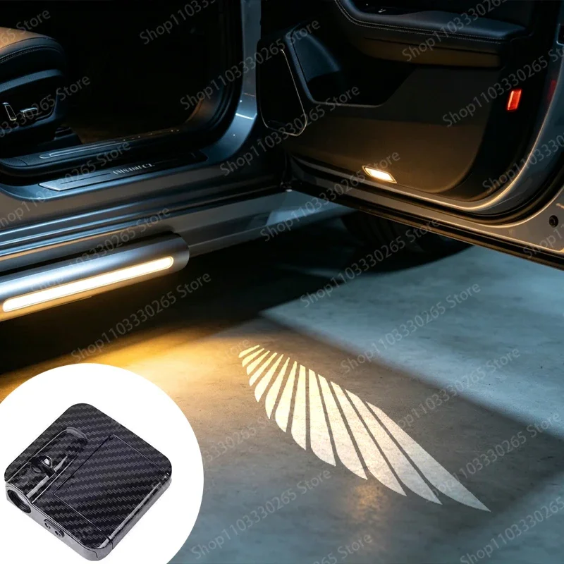 Luz de Boas-Vindas Asas de Anjo, Acessórios Automotivos, Iluminação de Ambiente para Carro, Luz de Chão, Projetor de Porta