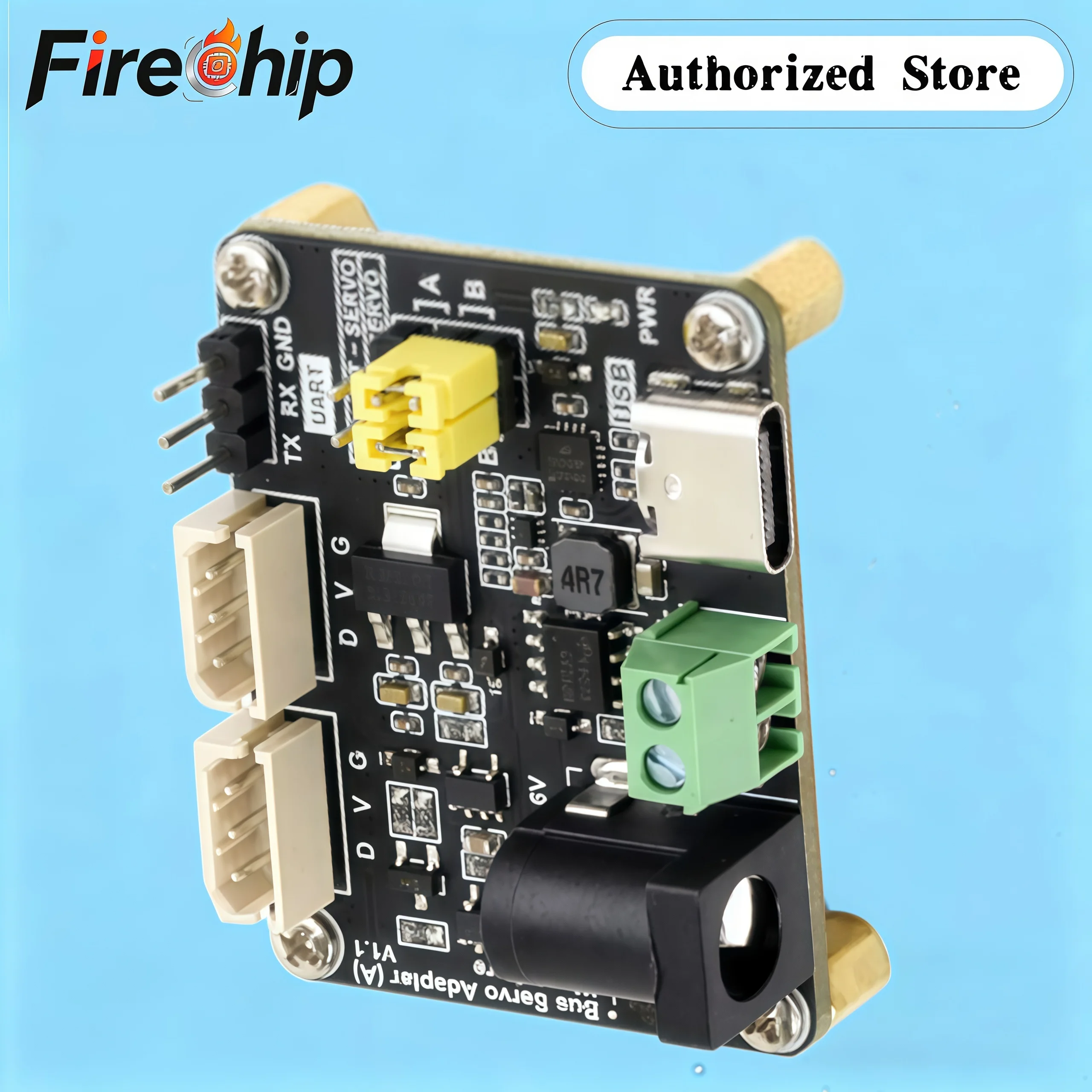 Płytka sterująca FireChip Waveshare Serial Bus Servo Adapter (A) zintegrowuje obwód sterowania zasilaniem. — zdjęcie produktu 4