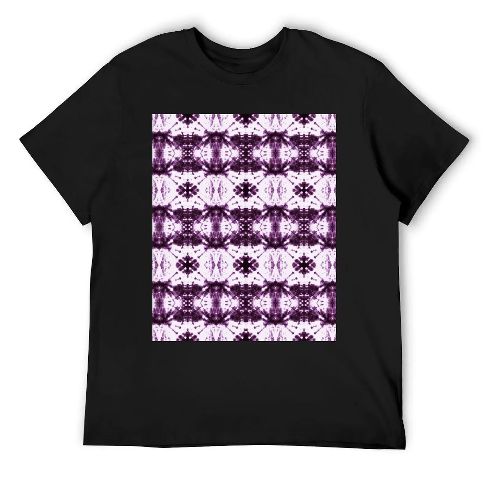 Ikat Shibori Violet T-Shirt baggy shirts designer shirts summer top summer clothes plain black t shirts men