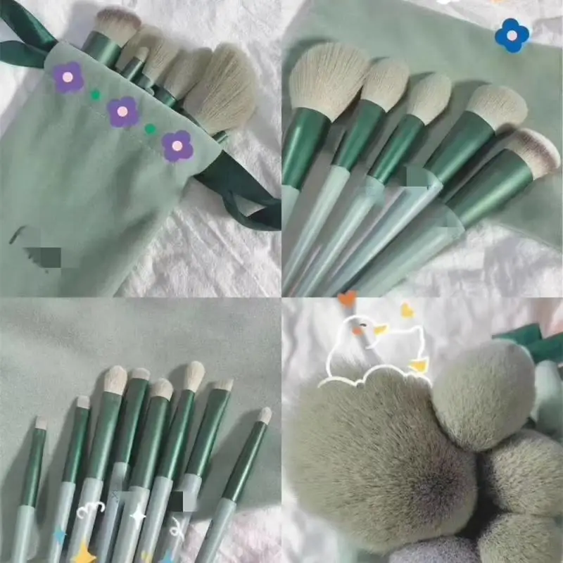 Soft Fluffy Maquiagem Brushes Set, cosméticos, Fundação, Blush, pó, sombra, Kabuki, mistura, ferramenta de beleza, 13pcs