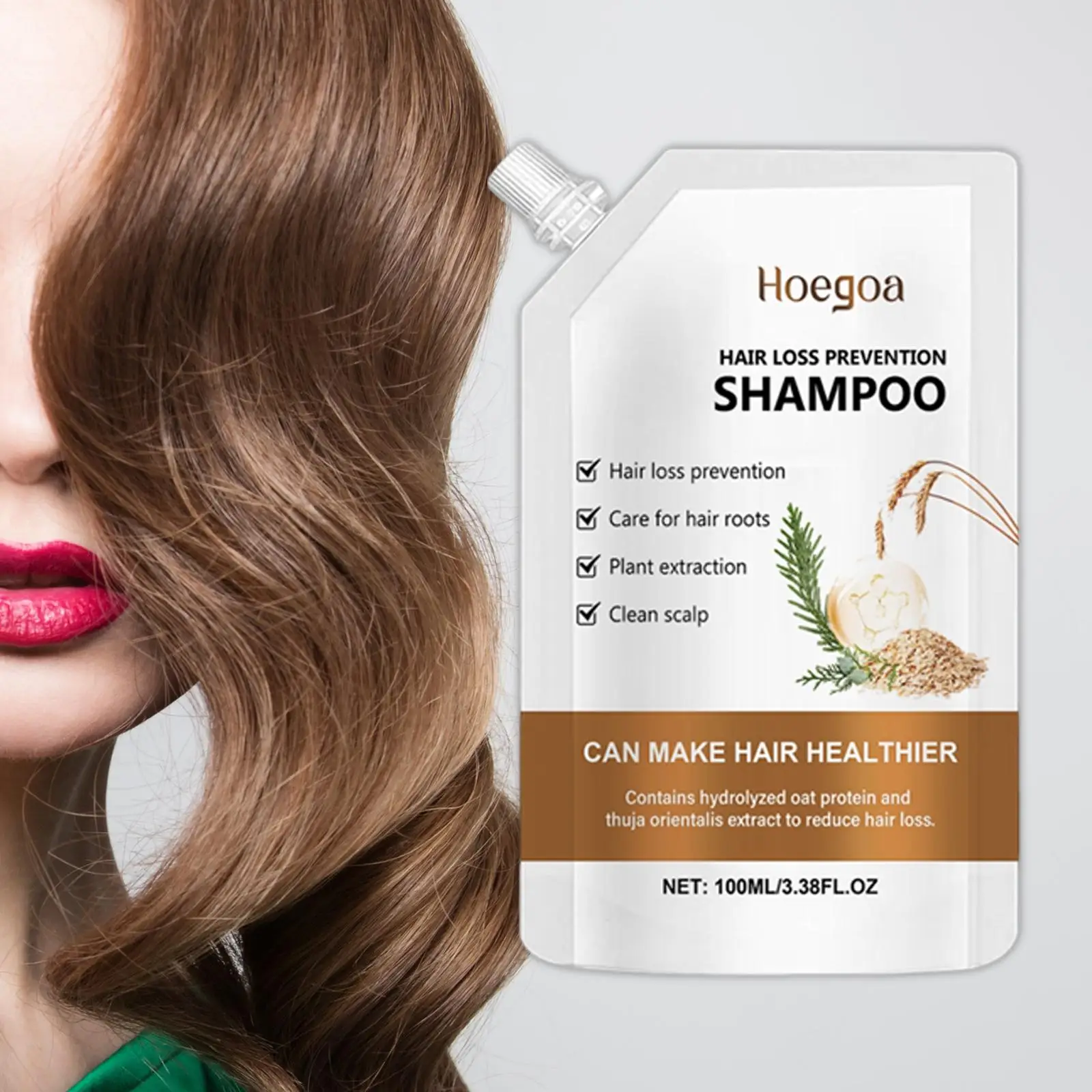 100 مللي شامبو لمنع تساقط الشعر لإصلاح الشعر المجعد التالف للتحكم في سقوط الشعر متعدد الاستخدامات مغذي عميق لفروة الرأس #2