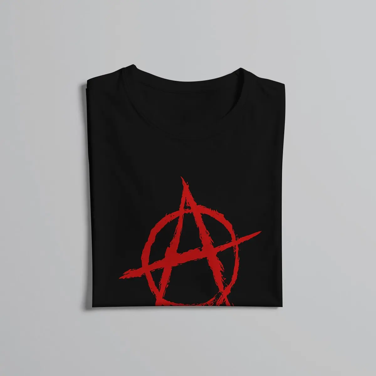 Anarchy Anarchist Symbols Red Tshirt Homme Men\'s Clothing Polyester T Shirt For Men