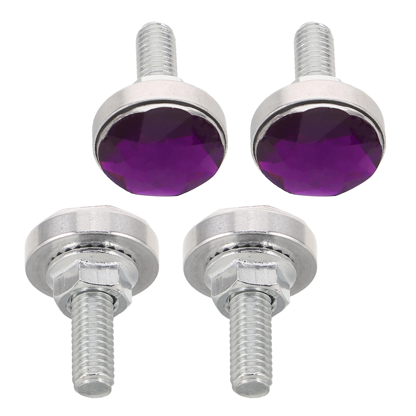 4 Pezzi Viti per Targa Moto M6 Viola, Bulloni per Fissaggio Targa, Hardware di Montaggio Resistente, Viti Decorative Cool