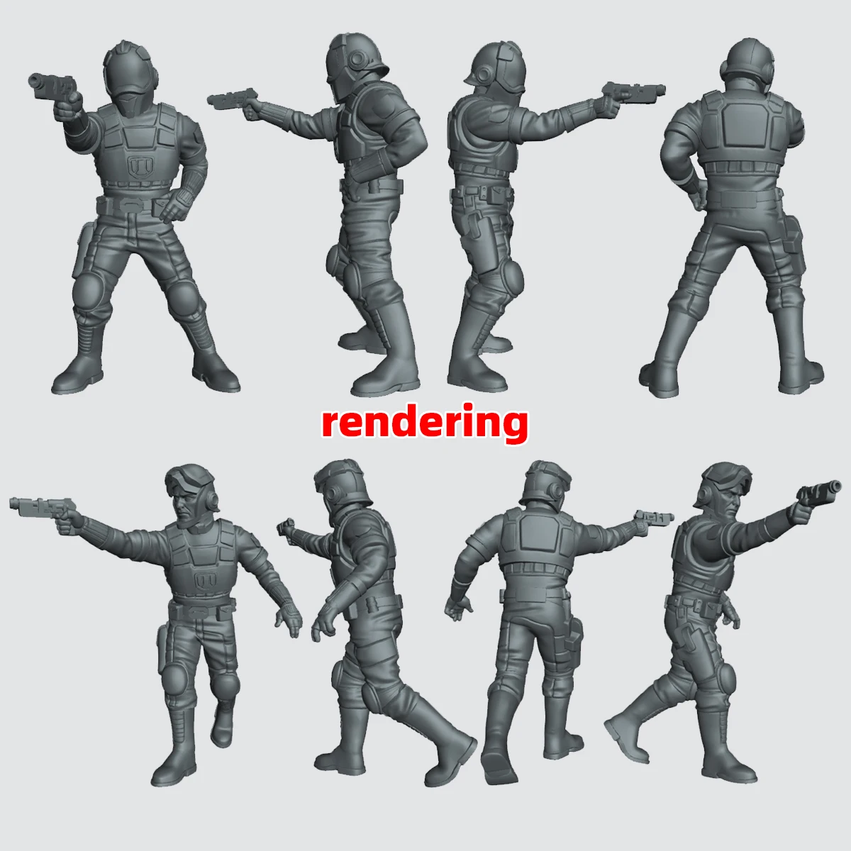 1/35 1/48 1/72 Maßstab Modellbausatz 3D Harz Miniatur-Soldatenfiguren Diorama Unbemalt SciFi Human Exploration Squad DIY – Detail 9