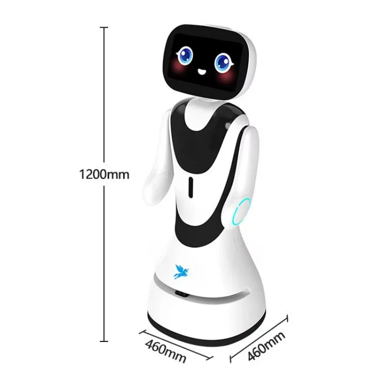 Customized Commercial Reception Robot Face Recognition Auto Charge 10h Runtime Laser Navigation for Office Lobby 13.3 Inch