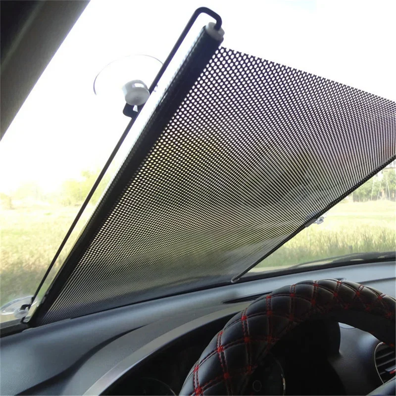 1X Car Sunshade Sunblind Front Rear Side Window Windshield Curtain Roller Home UV-protective Retractable Folding Sun Visor Sheet