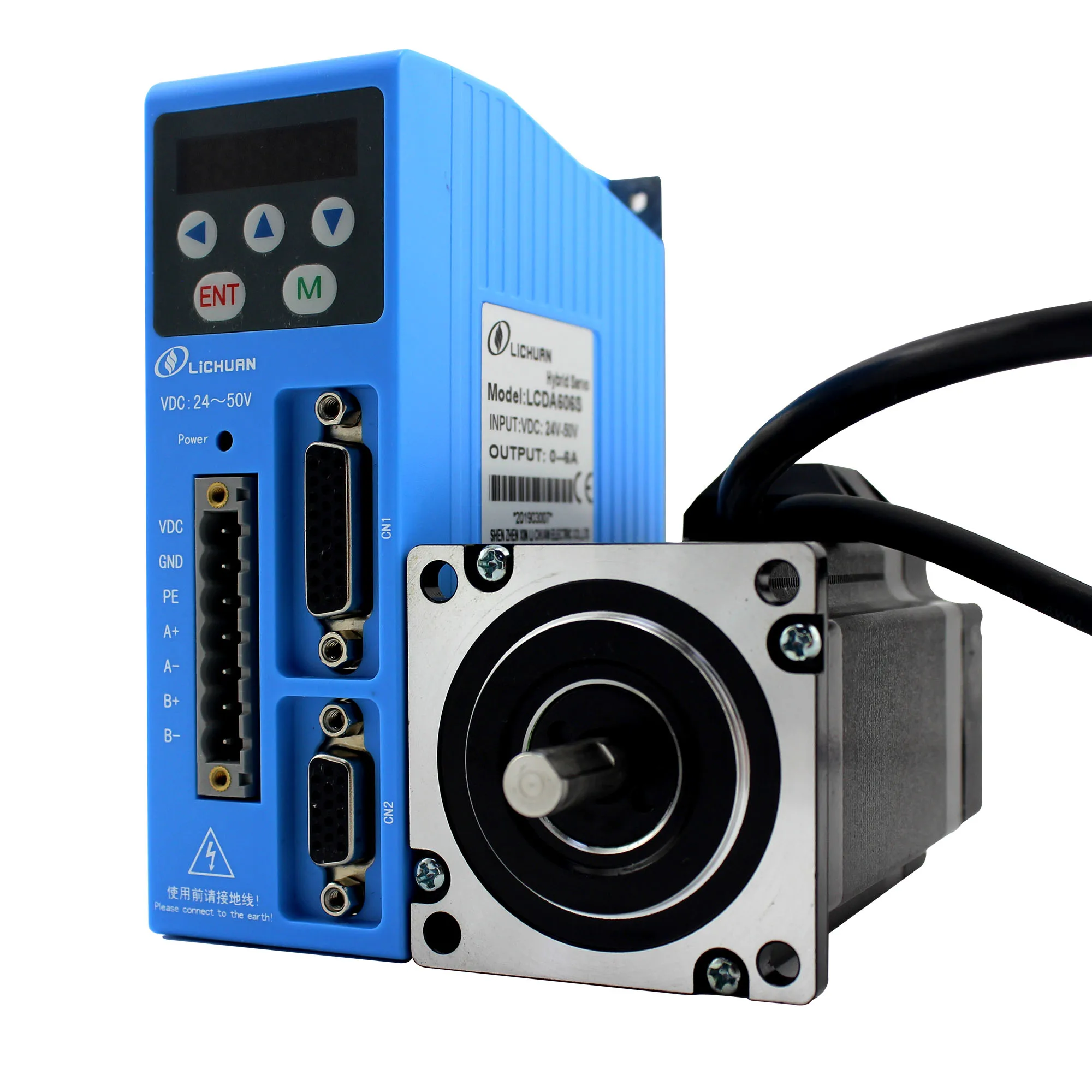 

Гибридный серводвигатель Nema24 5,5 Нм с набором драйверов 3M Энкодер Шаговый двигатель с замкнутым контуром LCDA606H + LC60H2127 Дешевый шаговый двигатель с энкодером