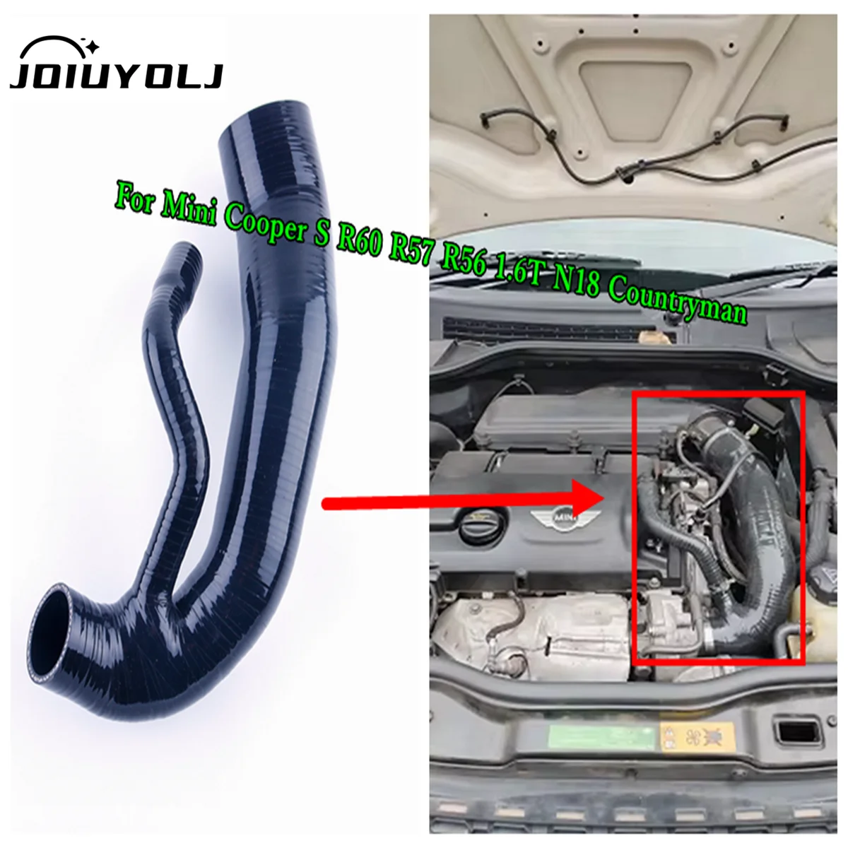 

Silicone Intake Inlet Hose Tube Kit For Mini Cooper S / Countryman 1.6T R56 R57 R60 N18 Engines